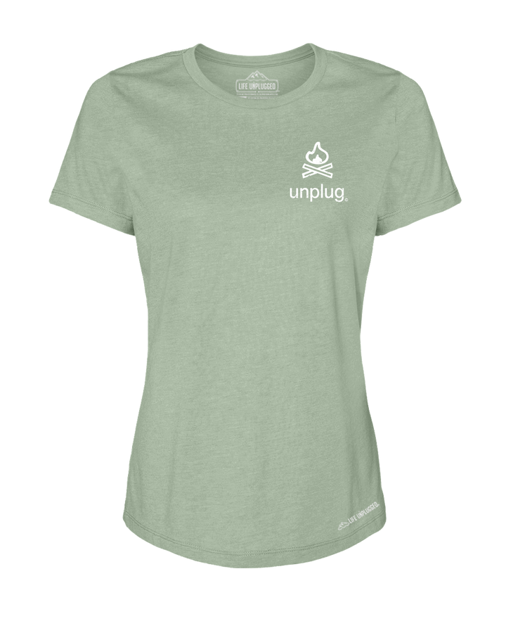 Campfire Left Chest Premium Women's Relaxed Fit Polyblend T-Shirt