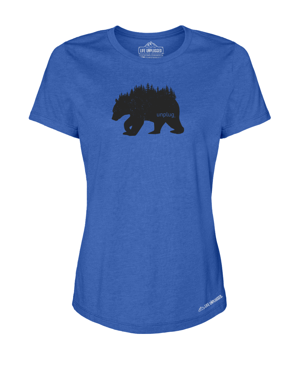 Bear In The Trees Premium Women's Relaxed Fit Polyblend T-Shirt