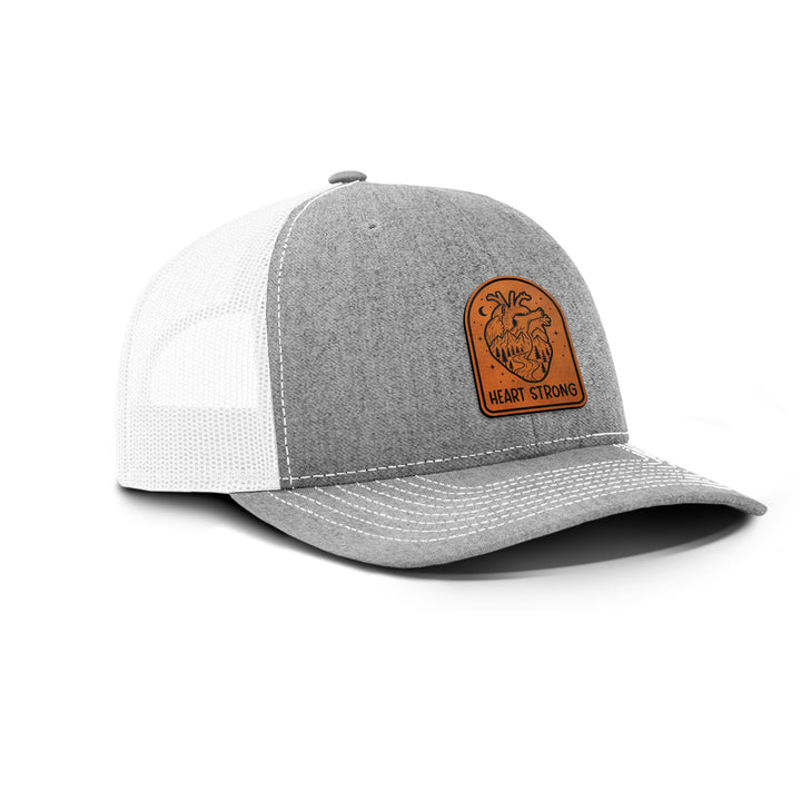 HEART STRONG Snapback Leather Patch Hat