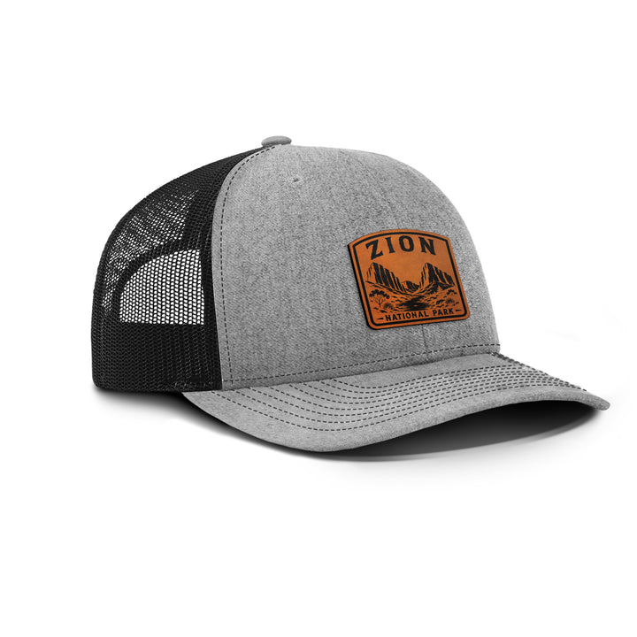 ZION NATIONAL PARK Snapback Leather Patch Hat