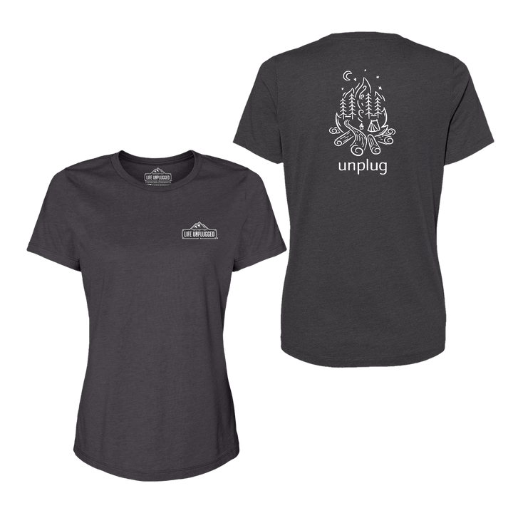 Campfire Camping Scene Women's T-Shirt