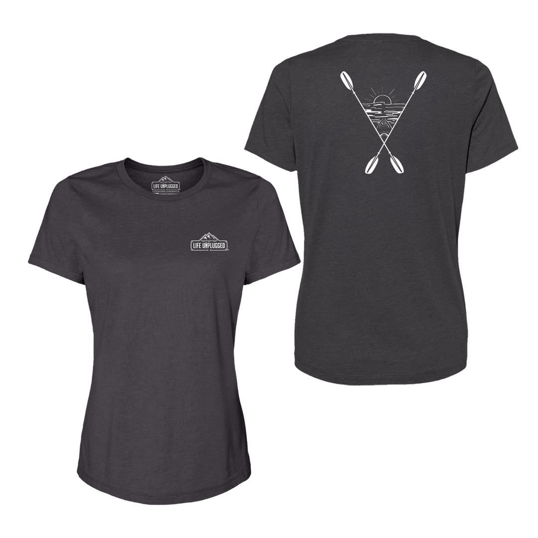 Kayaking Into The Sunset Women's T-Shirt