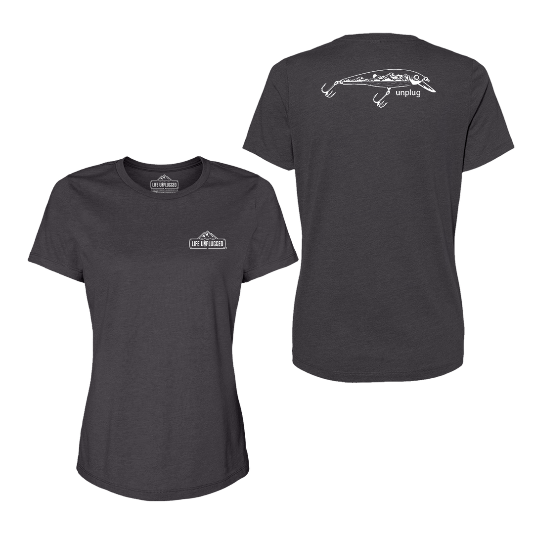 Fishing Lure Mountain Scene Women's T-Shirt
