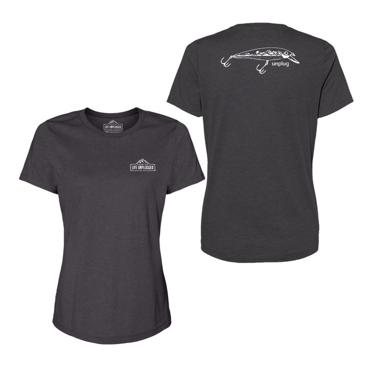 Fishing Lure Mountain Scene Women's T-Shirt