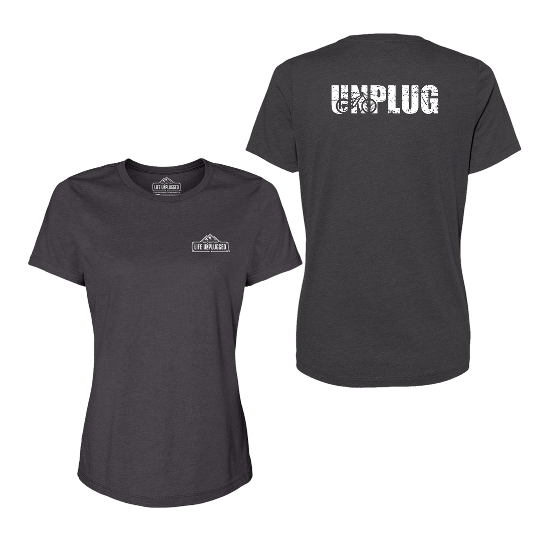 Unplug Mountain Bike Silhouette Women's T-Shirt