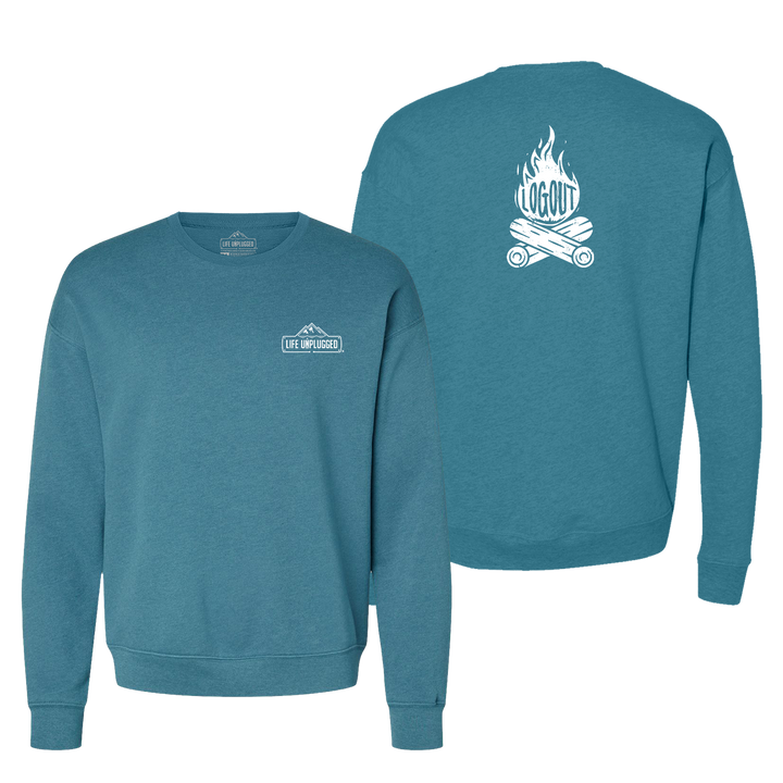 Log Out Campfire Midweight Super Soft Crewneck Sweatshirt
