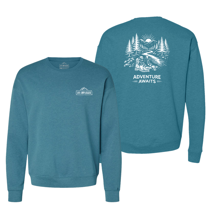ADVENTURE AWAITS Midweight Super Soft Crewneck
