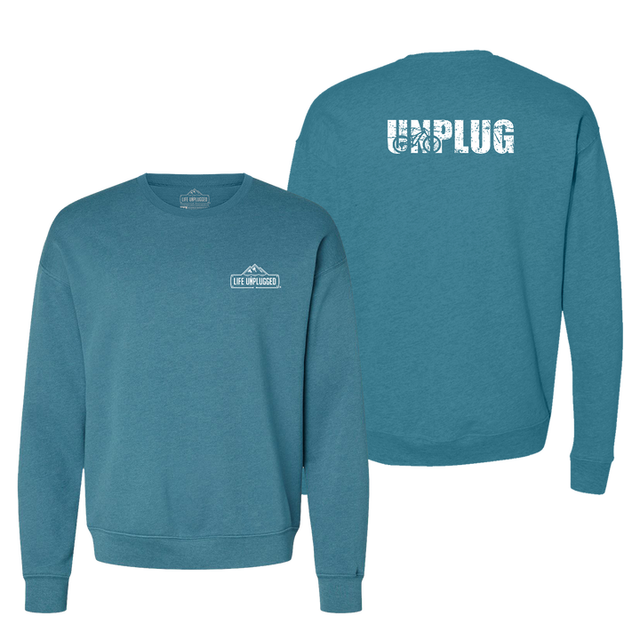 Unplug Mountain Bike Silhouette Midweight Super Soft Crewneck Sweatshirt