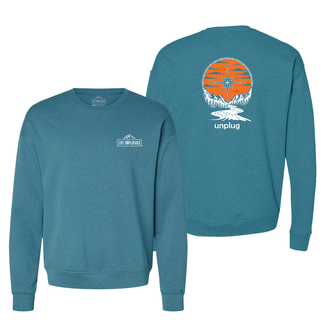 Compass Sunset Midweight Super Soft Crewneck Sweatshirt