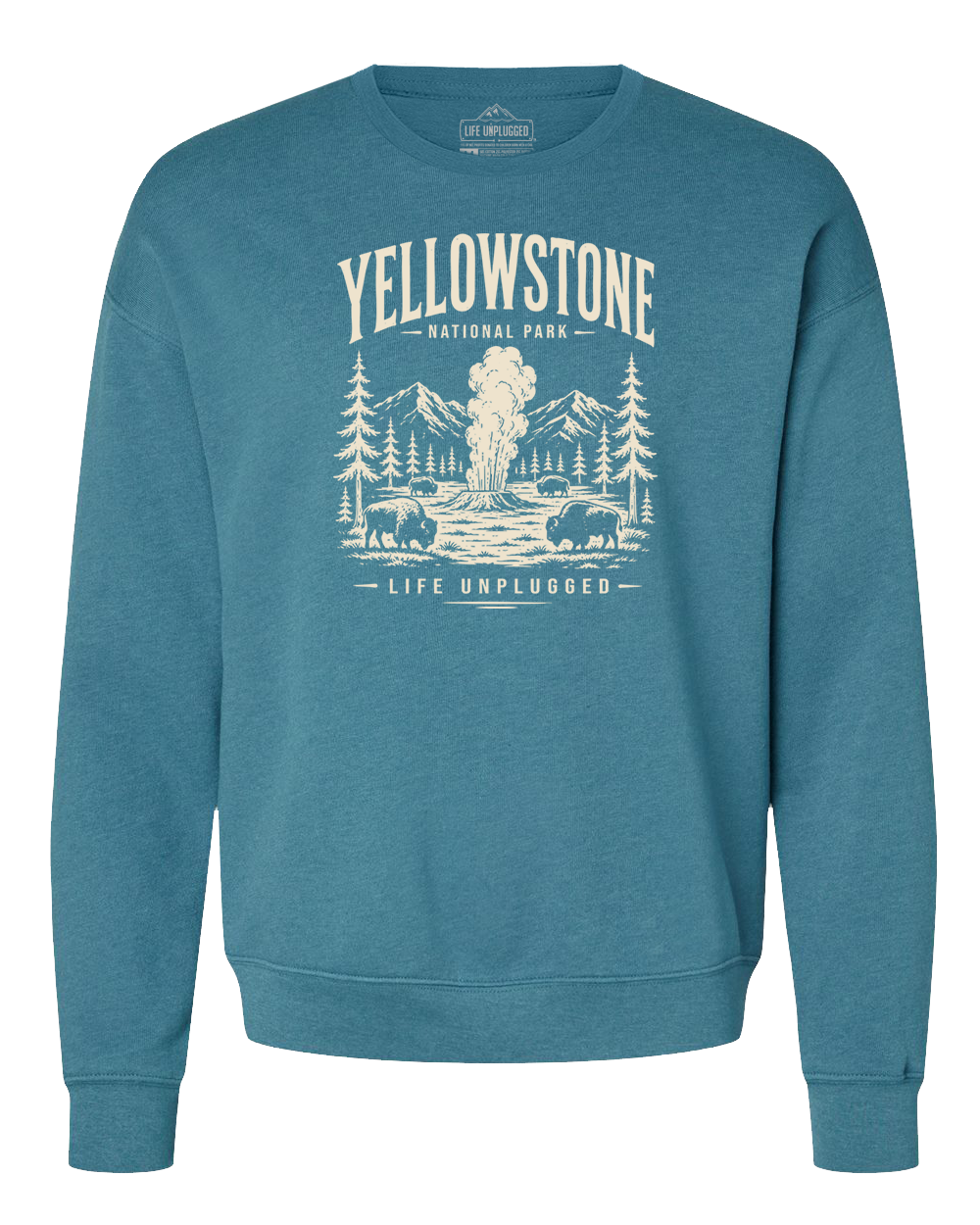 YELLOWSTONE NATIONAL PARK Midweight Super Soft Crewneck
