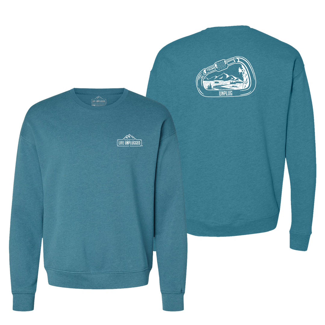Rock Climbing Mountain Scene Midweight Super Soft Crewneck Sweatshirt