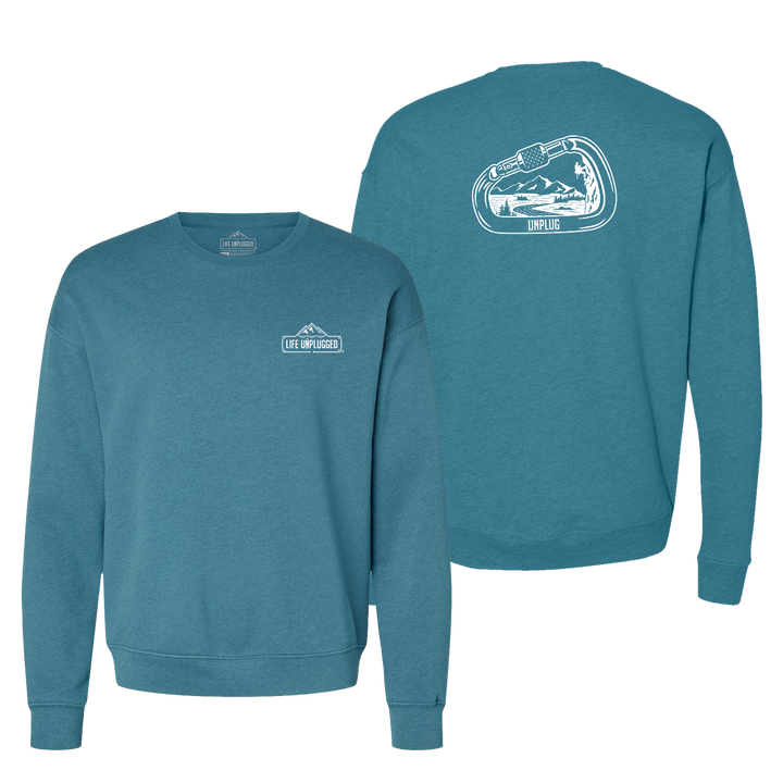 Rock Climbing Mountain Scene Midweight Super Soft Crewneck Sweatshirt