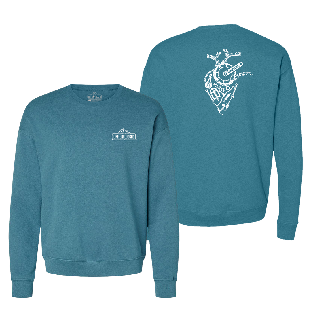 Anatomical Heart (Bicycle Parts) Midweight Super Soft Crewneck Sweatshirt