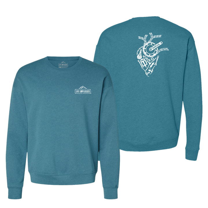 Anatomical Heart (Bicycle Parts) Midweight Super Soft Crewneck Sweatshirt