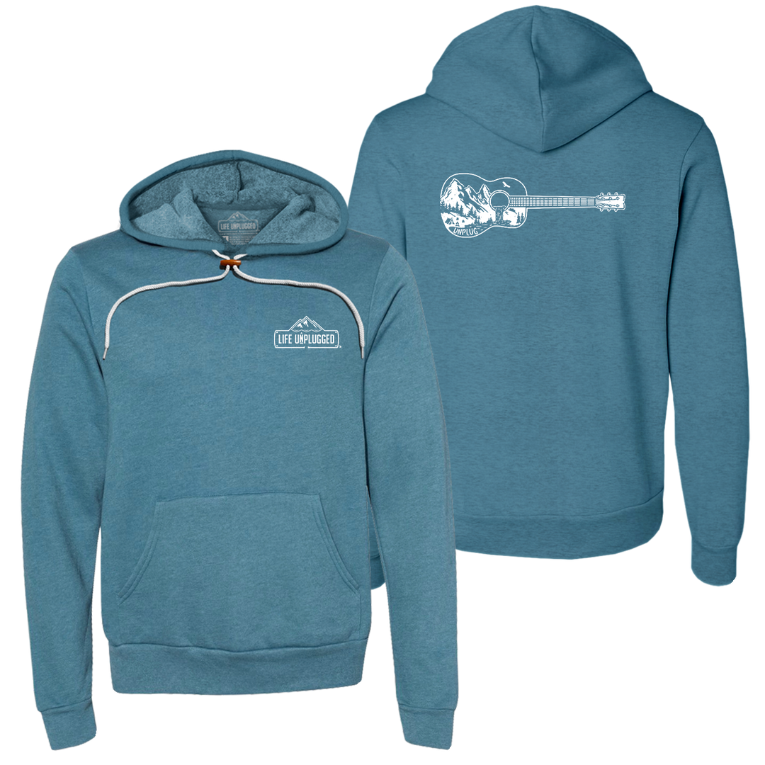 Guitar Mountain Scene Super Soft Hoodie