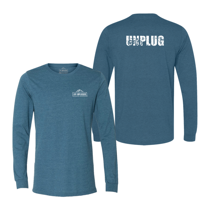 Unplug Mountain Bike Silhouette Long Sleeve T-Shirt
