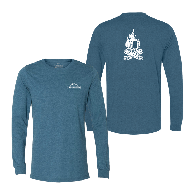 Log Out Campfire Long Sleeve T-Shirt