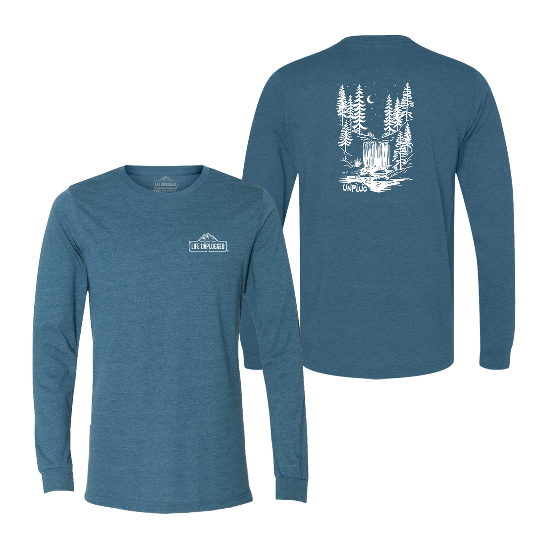 WATERFALL UNDER THE STARS Long Sleeve T-Shirt