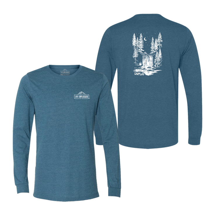 WATERFALL UNDER THE STARS Long Sleeve T-Shirt