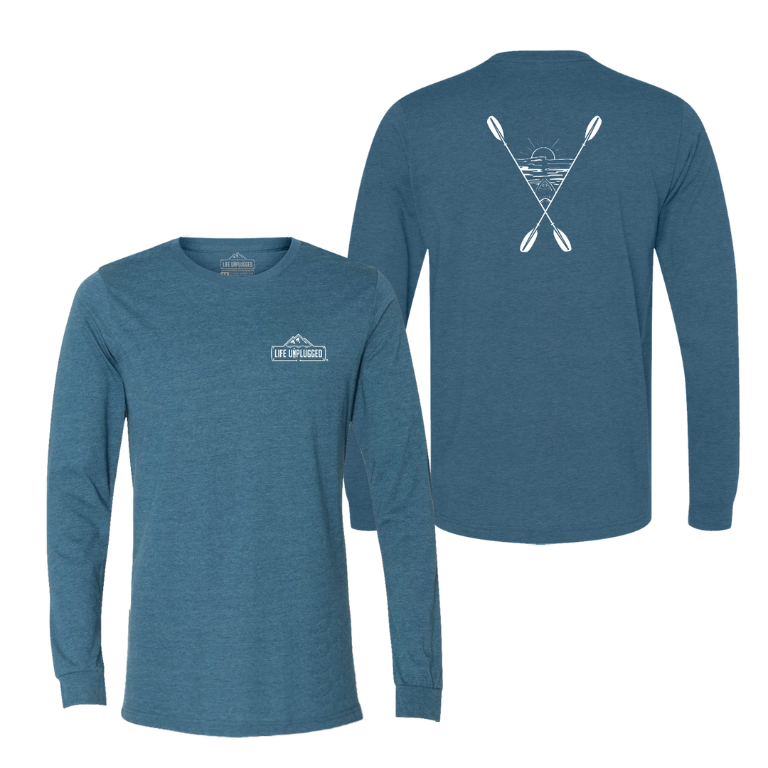 Kayaking Into The Sunset Long Sleeve T-Shirt