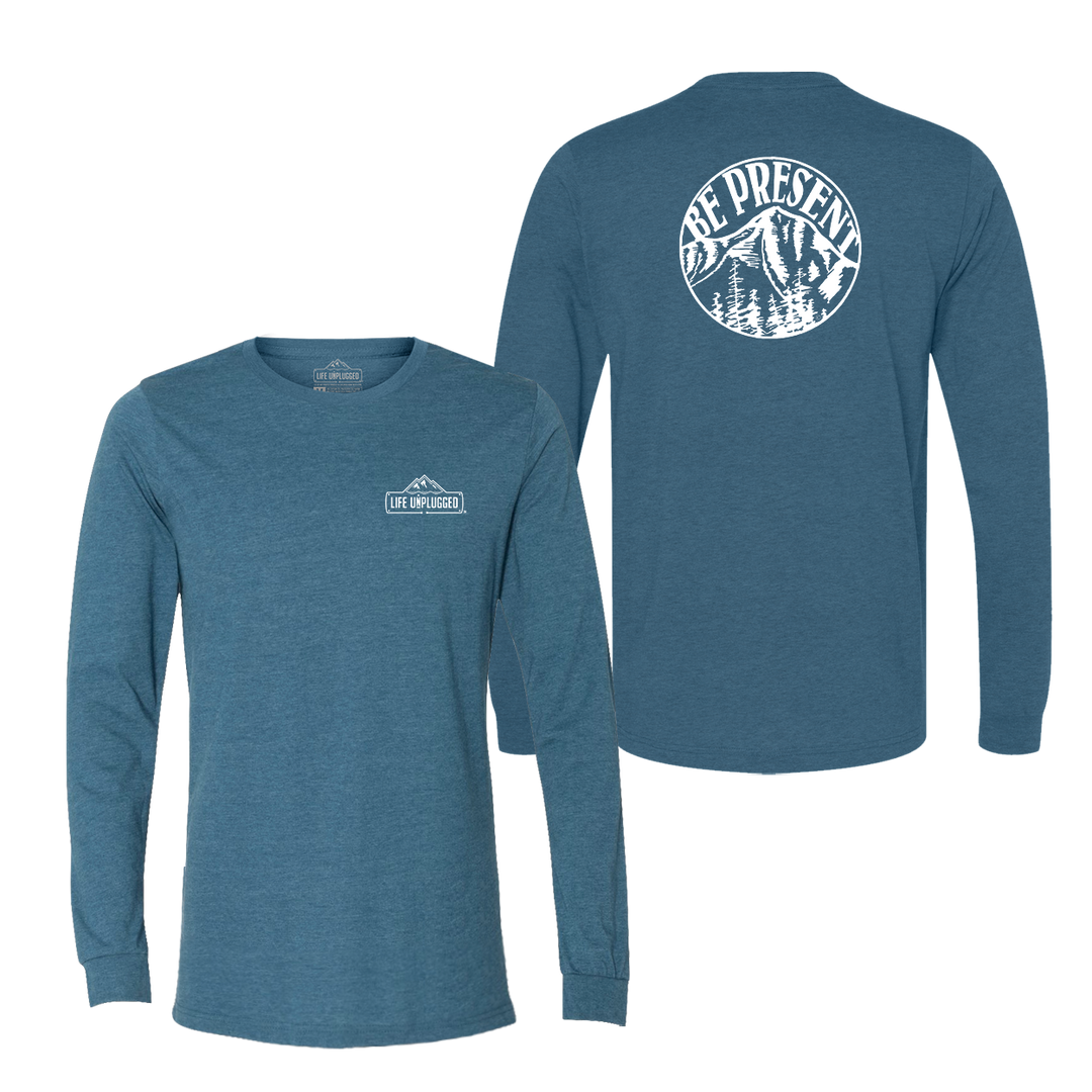Be Present Mountain Long Sleeve T-Shirt