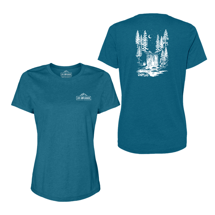 WATERFALL UNDER THE STARS Women's T-Shirt