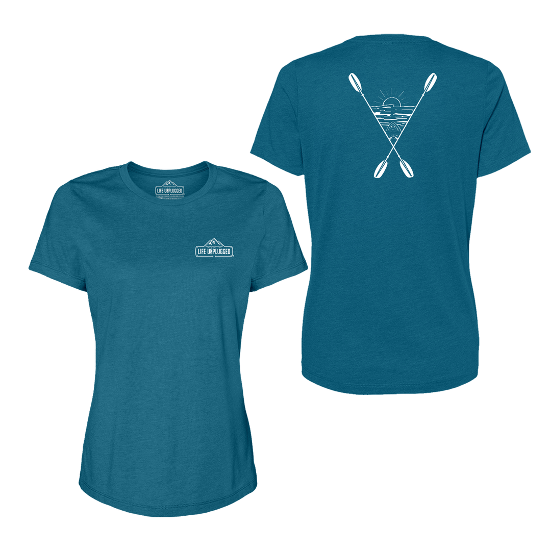 Kayaking Into The Sunset Women's T-Shirt