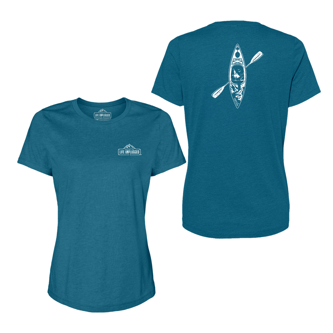 Kayak Mountain Scene Women's T-Shirt