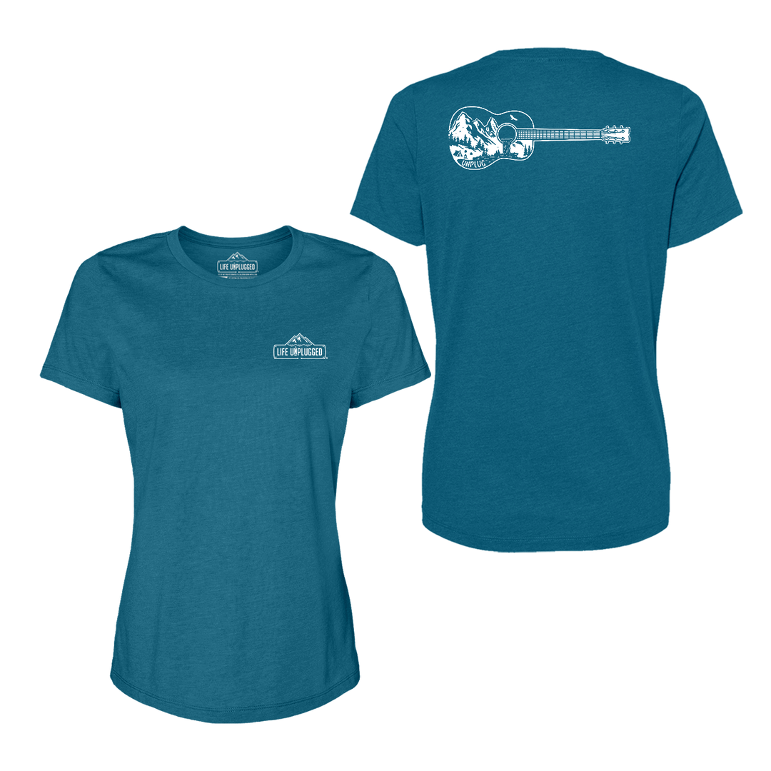 Guitar Mountain Scene Women's T-Shirt