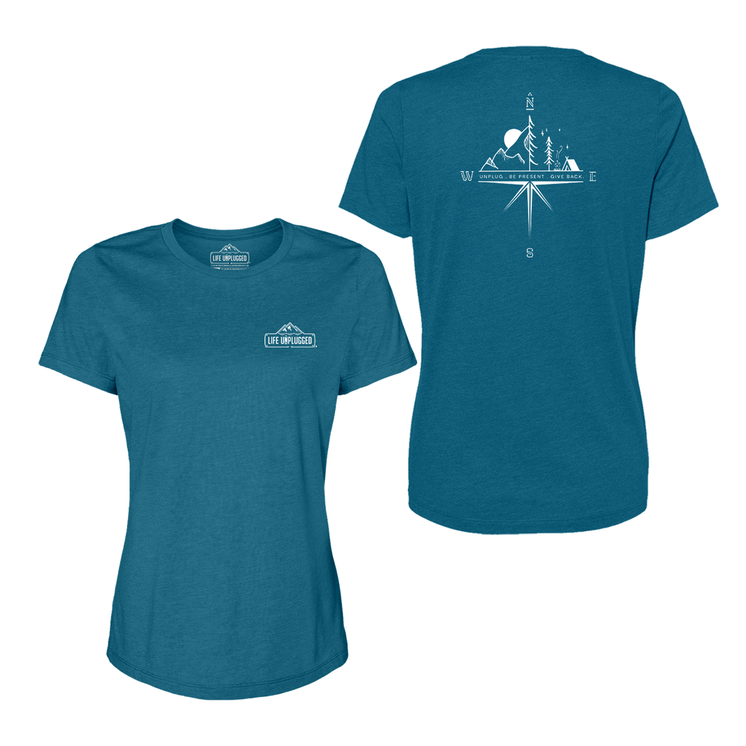 Compass Mountain Scene Women's T-Shirt