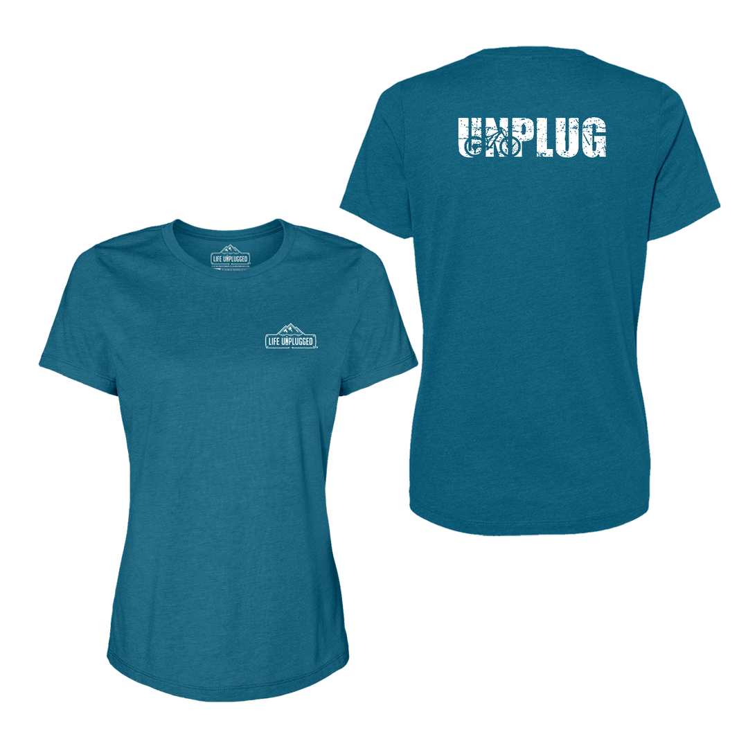Unplug Mountain Bike Silhouette Women's T-Shirt