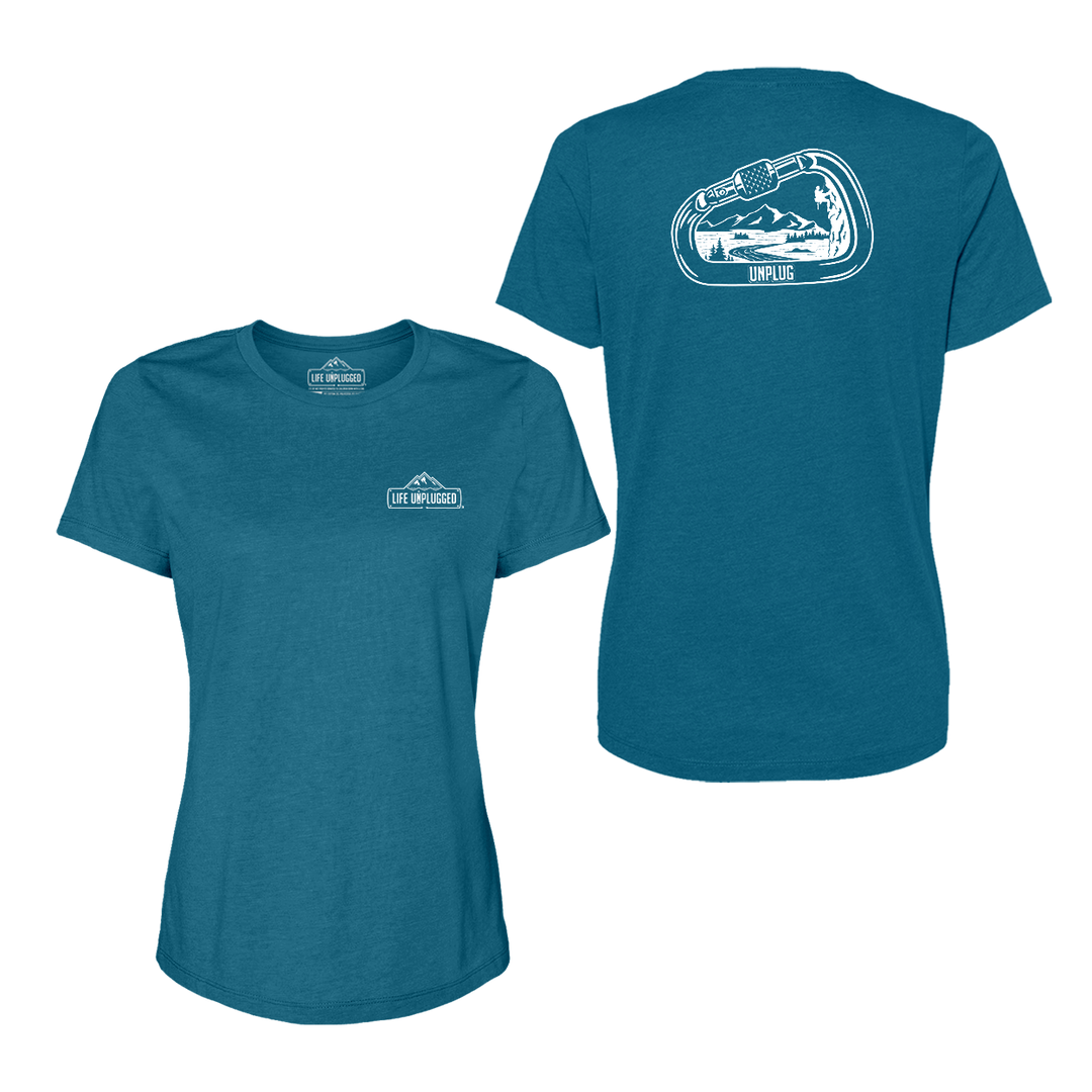Rock Climbing Mountain Scene Women's T-Shirt