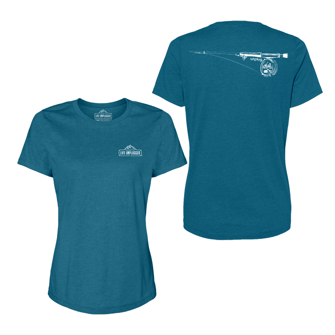 Fly Fishing Mountain Scene Women's T-Shirt