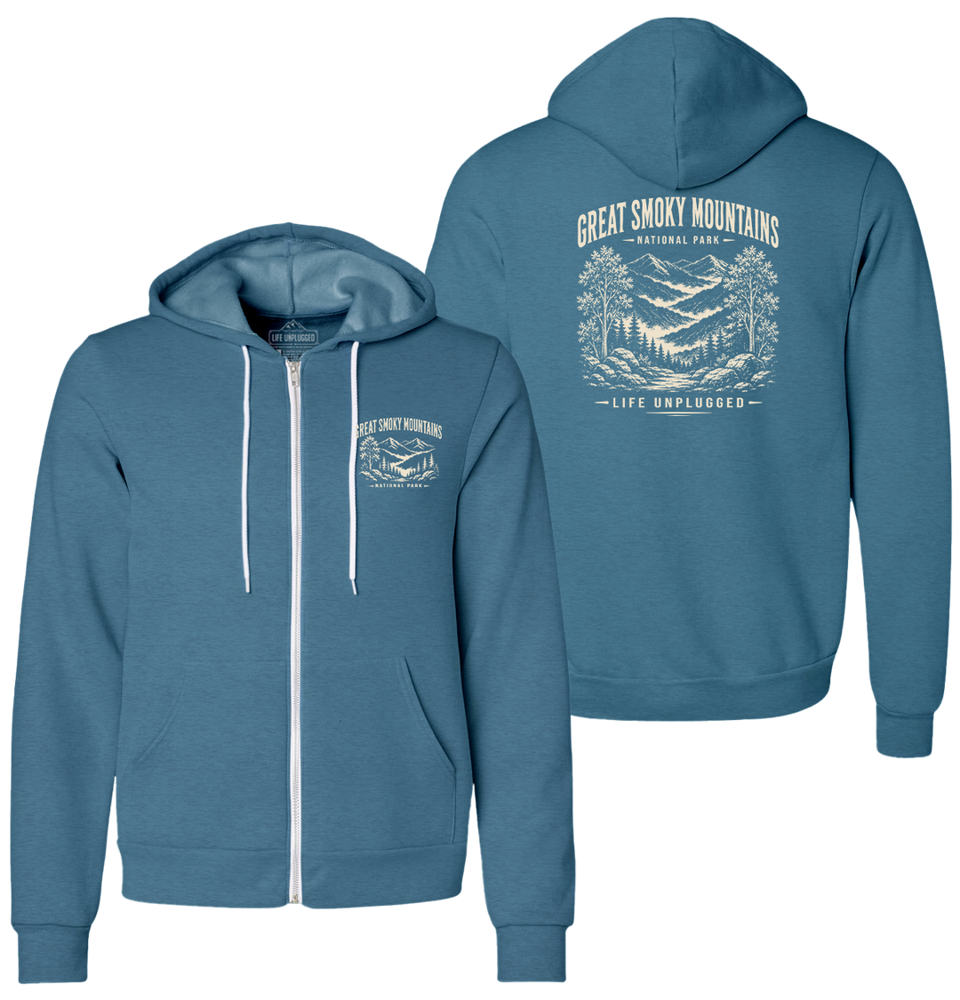 GREAT SMOKY MOUNTAINS NATIONAL PARK Supersoft Midweight Zip Up Hoodie