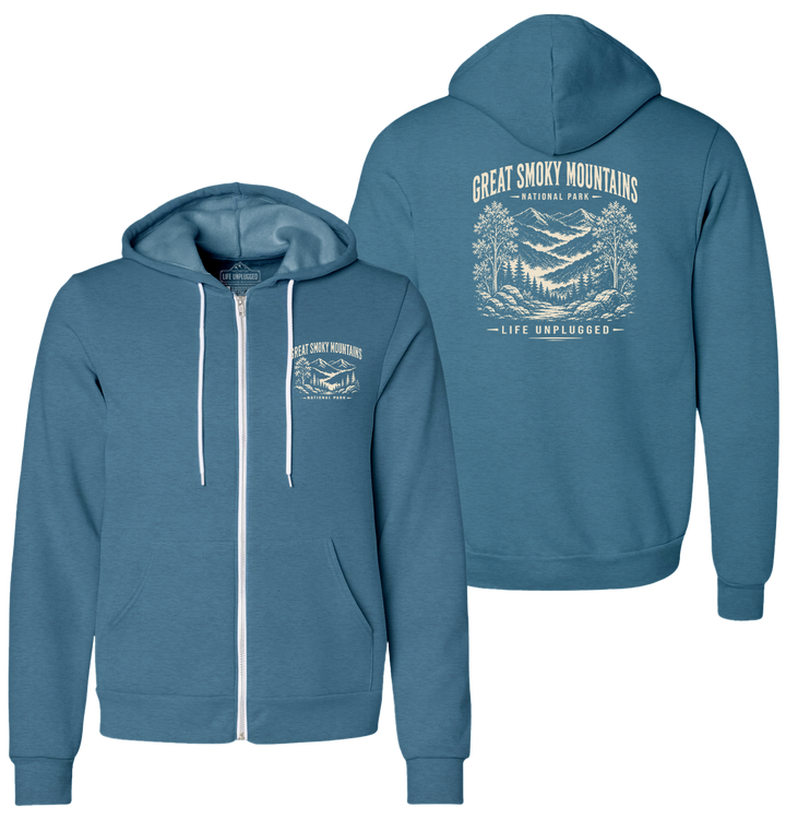 GREAT SMOKY MOUNTAINS NATIONAL PARK Supersoft Midweight Zip Up Hoodie