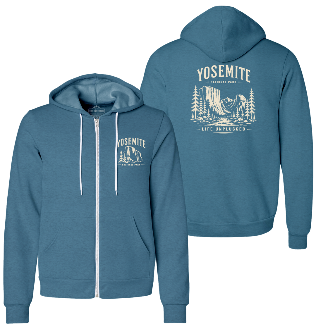 YOSEMITE NATIONAL PARK Supersoft Midweight Zip Up Hoodie