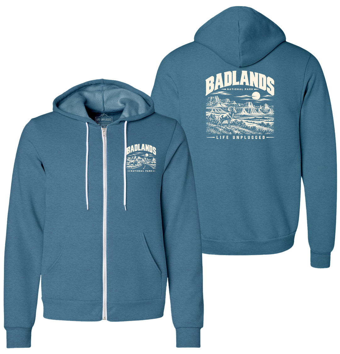 BADLANDS NATIONAL PARK Supersoft Midweight Zip Up Hoodie