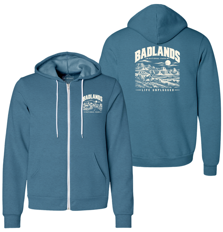 BADLANDS NATIONAL PARK Supersoft Midweight Zip Up Hoodie
