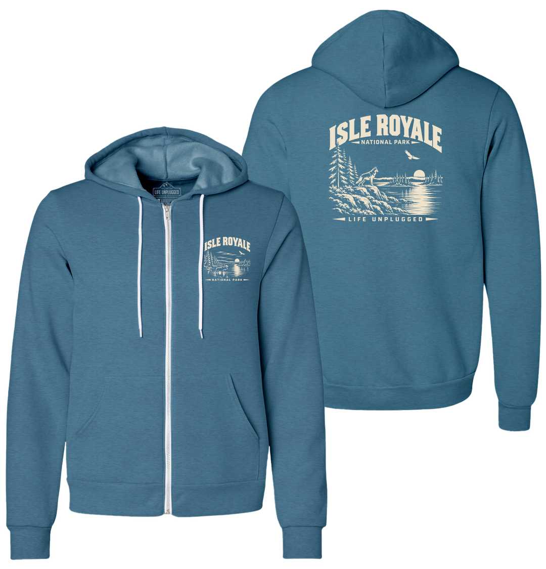 ISLE ROYALE NATIONAL PARK Supersoft Midweight Zip Up Hoodie