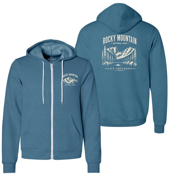 ROCKY MOUNTAIN NATIONAL PARK Supersoft Midweight Zip Up Hoodie