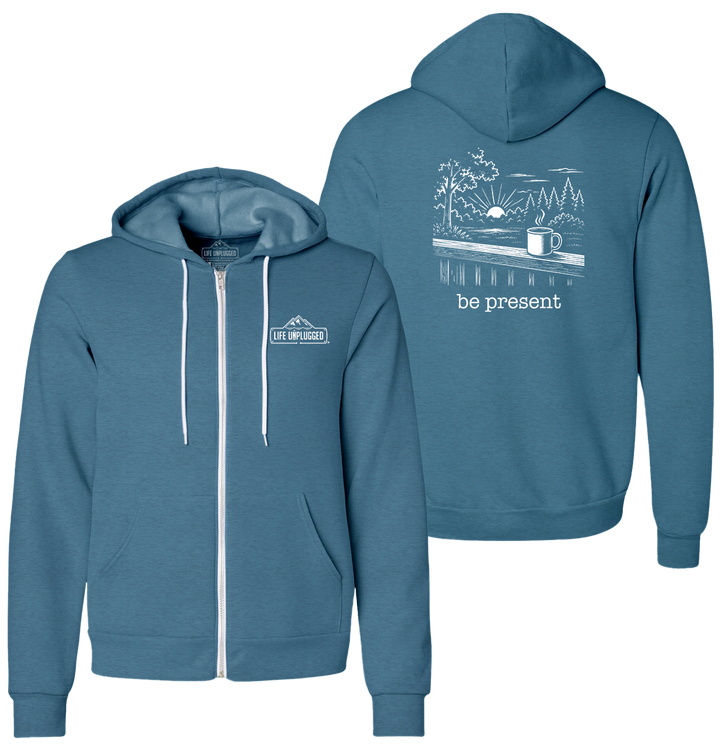 BACK PORCH COFFEE Supersoft Midweight Zip Up Hoodie