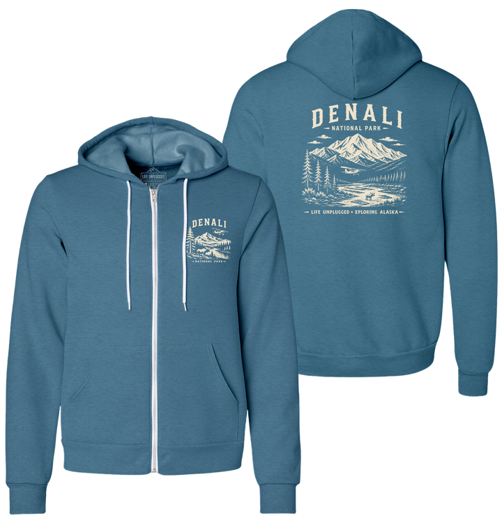 DENALI NATIONAL PARK Supersoft Midweight Zip Up Hoodie