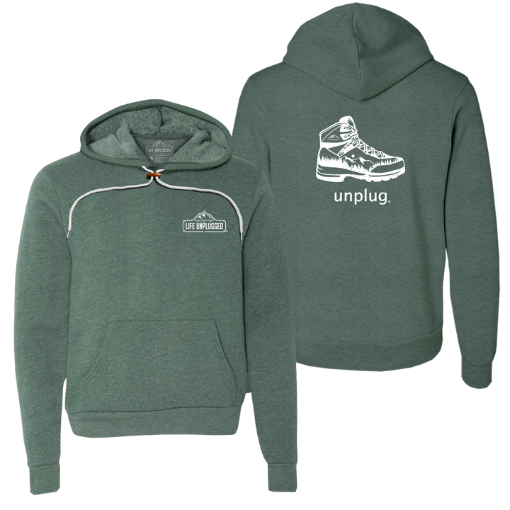 Hiking Boot Mountain Scene Super Soft Hoodie