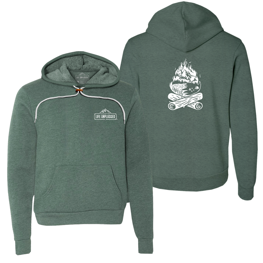 Campfire Mountain scene Super Soft Hoodie
