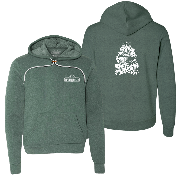 Campfire Mountain scene Super Soft Hoodie
