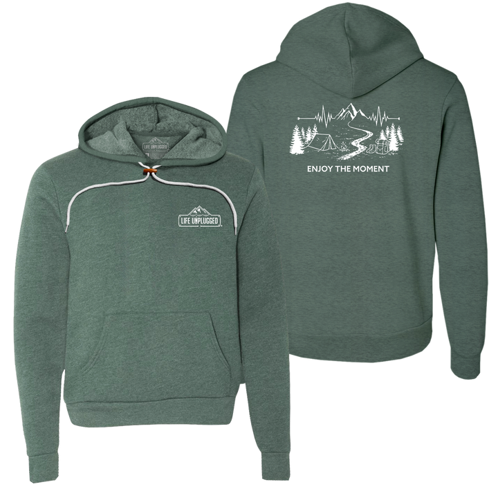 ENJOY THE MOMENT (MOUNTAIN SCENE) Super Soft Hoodie
