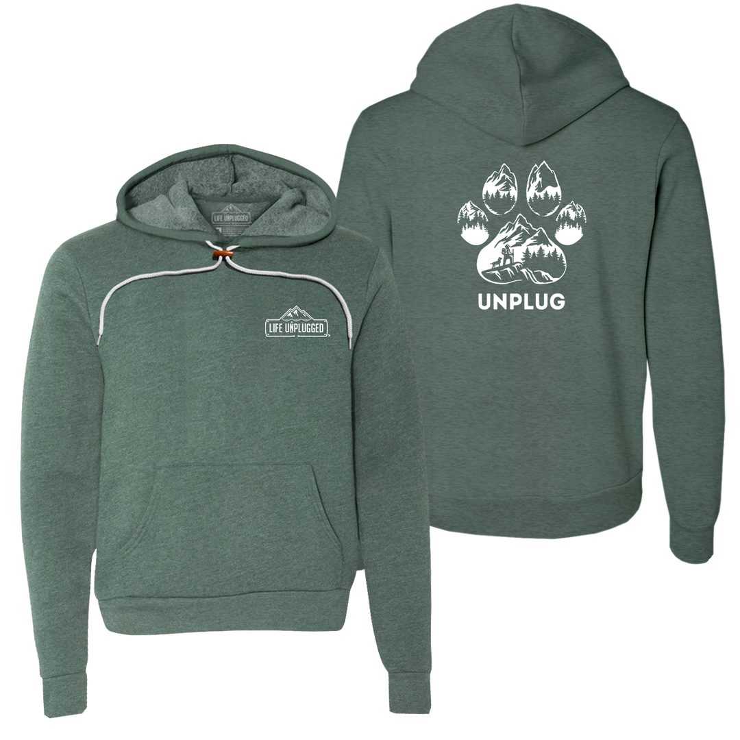 Paw Print Mountain Scene Super Soft Hoodie