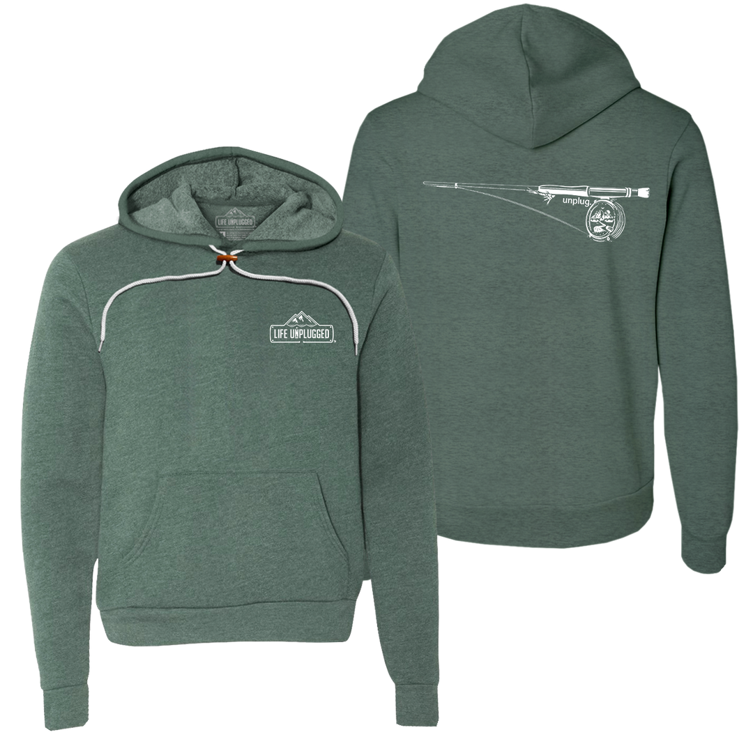 Fly Fishing Mountain Scene Super Soft Hoodie