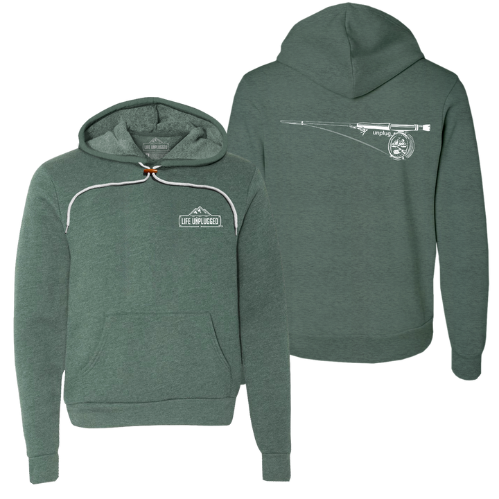 Fly Fishing Mountain Scene Super Soft Hoodie