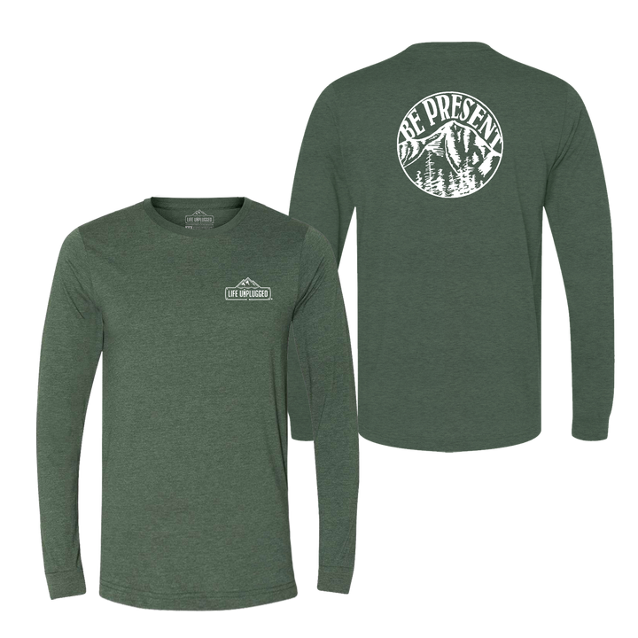 Be Present Mountain Long Sleeve T-Shirt